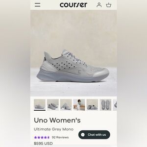 Courser Uno Women’s Ultimate Grey Mono Sneaker
Size 9